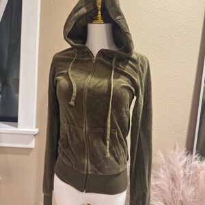 Fashion Nova Olive Green Hooded Sweater